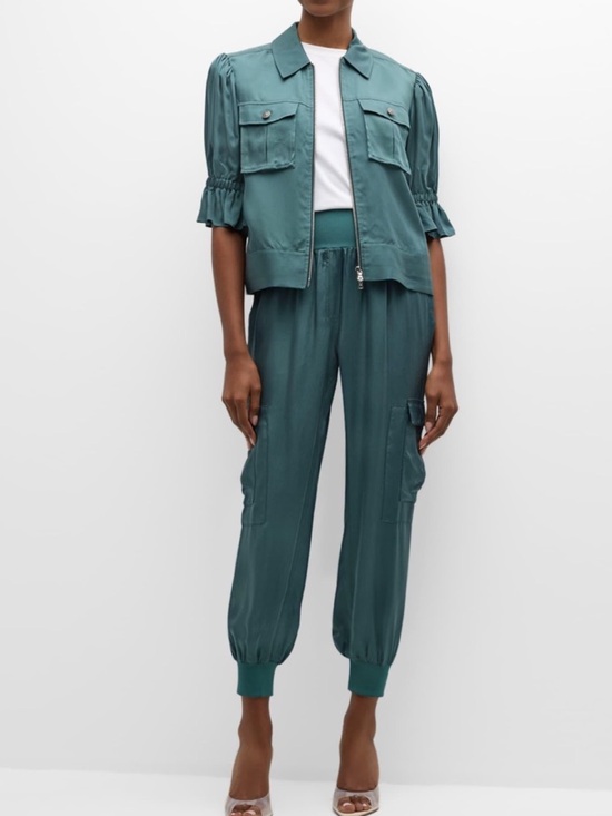 cinq a sept Pants - CINQ a SEPT Crepe Giles Pant Teal Blue/Green Size XS